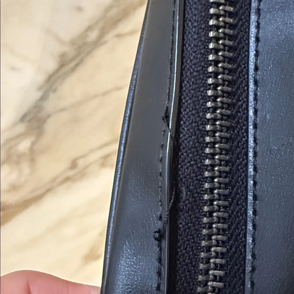 Coach• Black Graham Slim Brief in Signature Leather, Embossed